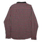 LEVI'S Mens Red Black Check Shirt L Button Down Cotton Casual