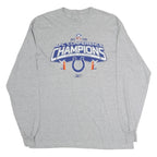REEBOK Mens Grey NFL AFC Conference Champions Long Sleeve Crew Neck T-Shirt L