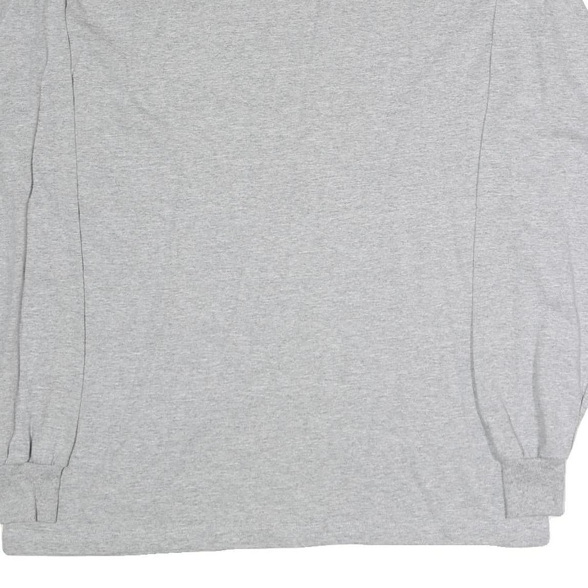 REEBOK Mens Grey NFL AFC Conference Champions Long Sleeve Crew Neck T-Shirt L