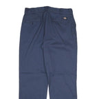 DICKIES Mens Regular Fit Navy Blue Cotton Blend Trousers W32 L31 Classic Zip