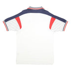 FILA Mens White Navy & Red Cotton Polo Shirt XL Striped Short Sleeve