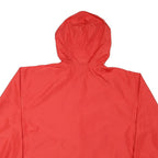 CHAMPION Mens Red Nylon Hooded Zip Jacket L Lightweight Sportswear