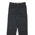 DICKIES Mens Cotton Blend Black Regular Fit Straight Leg Trousers W29 L30