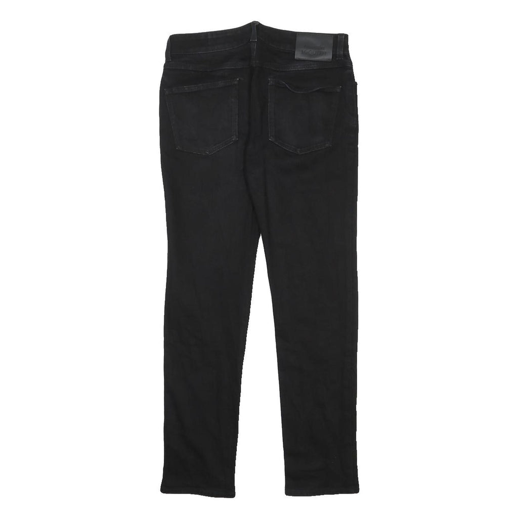 ALEXANDER MCQUEEN Womens Jeans Black Slim Skinny Denim W28 L27 Zip Cotton Blend