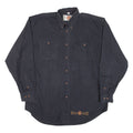 ORIGINAL DEPARTMENT CLOTHING Mens Plain Shirt Black Long Sleeve M