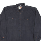 ORIGINAL DEPARTMENT CLOTHING Mens Plain Shirt Black Long Sleeve M