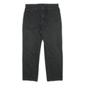 LEVI'S 504 Mens Regular Fit Black Cotton Denim Jeans W34 L27 Classic Zip Closure