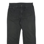 LEVI'S 504 Mens Regular Fit Black Cotton Denim Jeans W34 L27 Classic Zip Closure