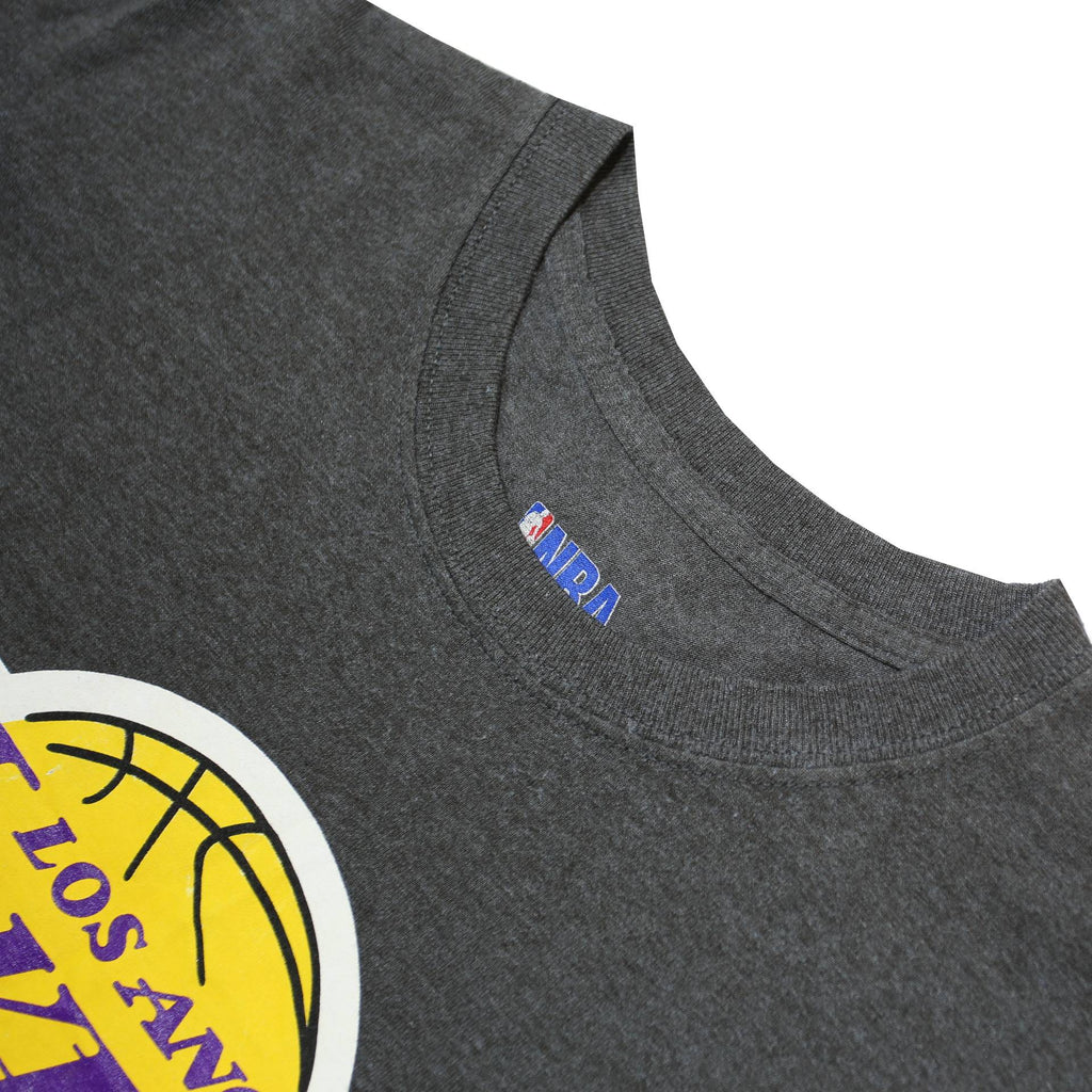 NBA Mens Grey Los Angeles Lakers Graphic T-Shirt XL Short Sleeve Crew Neck