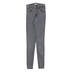 LEVI'S Womens Slim Grey Denim Jeans Cotton Blend W24 L30 Zip Comfort Fit
