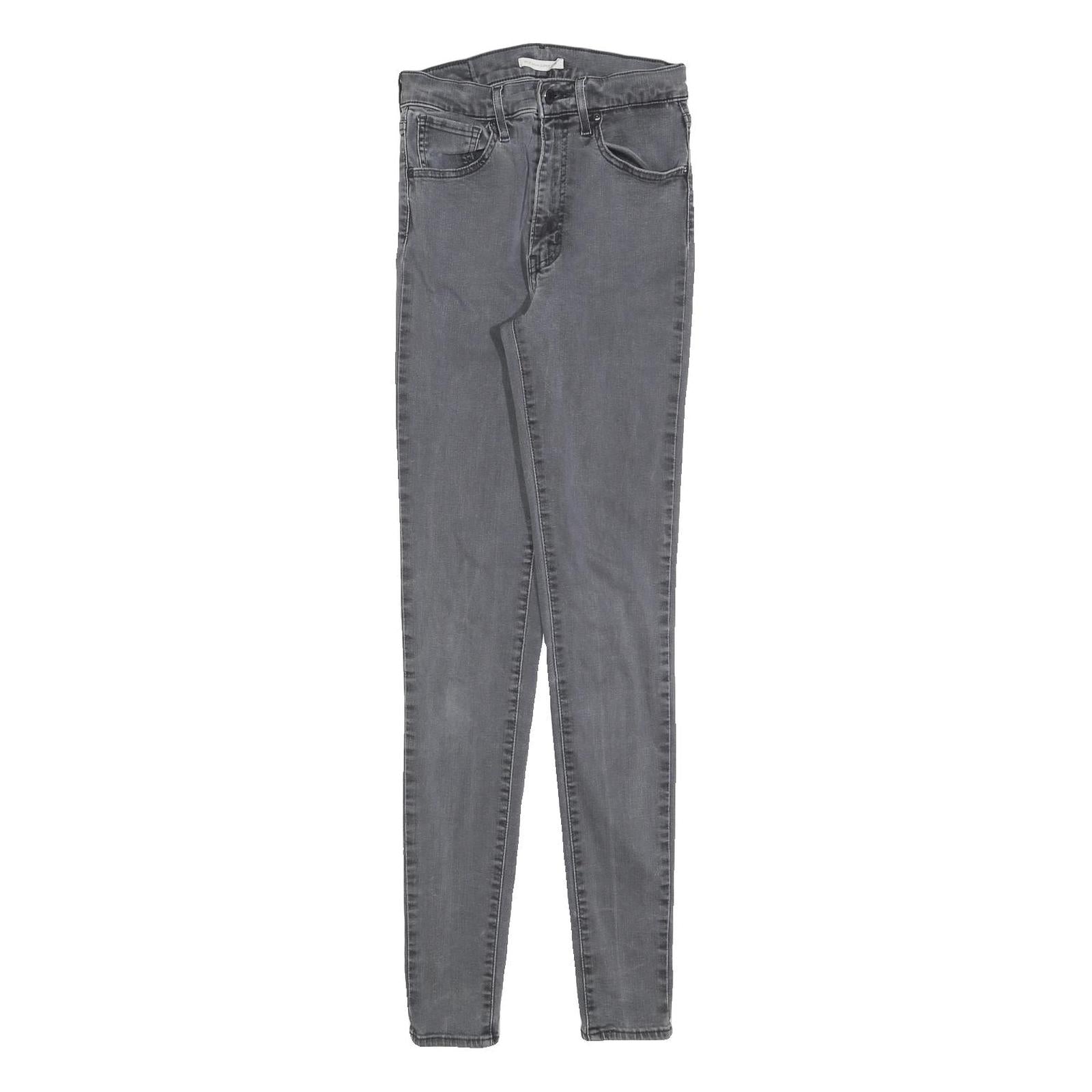 LEVI'S Womens Slim Grey Denim Jeans Cotton Blend W24 L30 Zip Comfort Fit