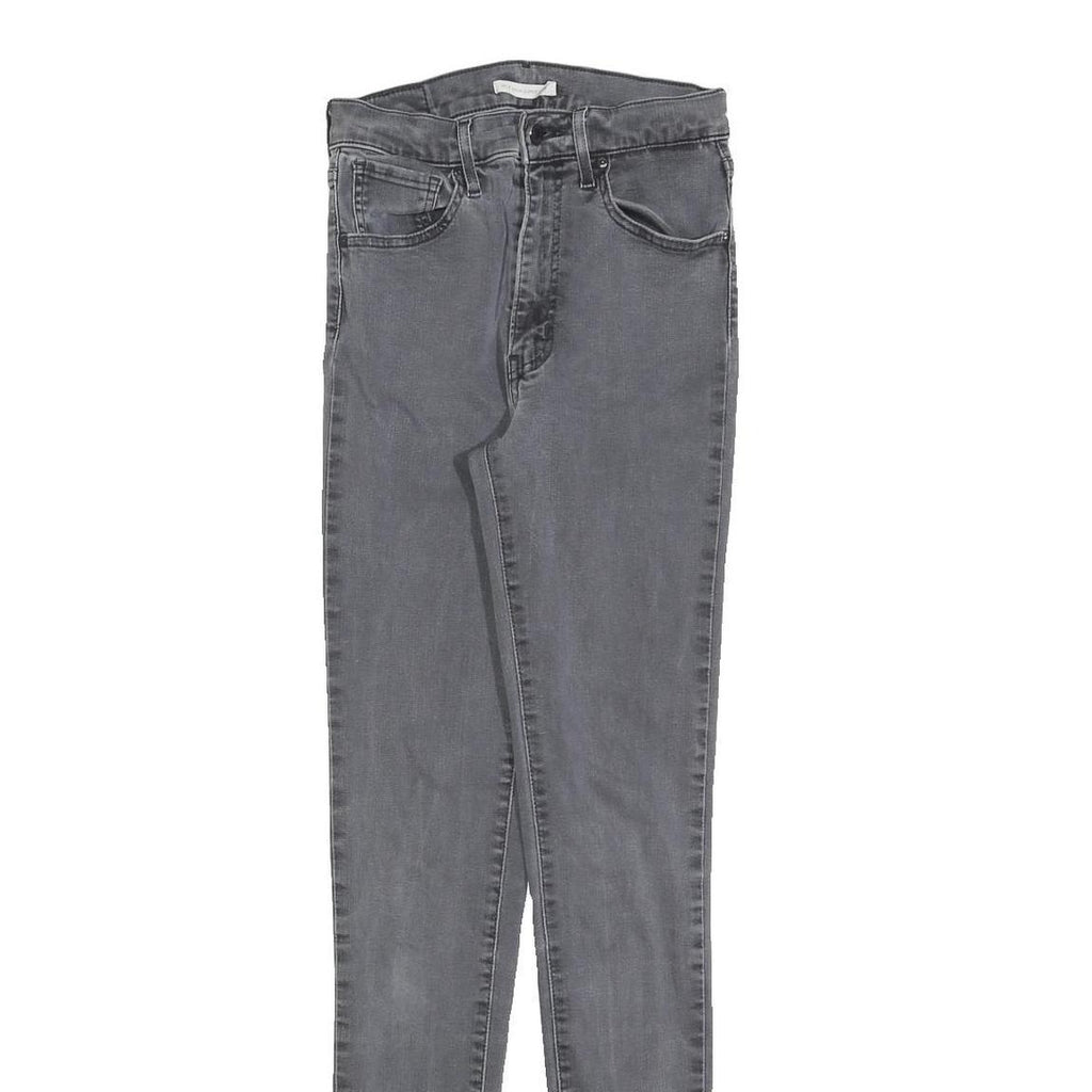 LEVI'S Womens Slim Grey Denim Jeans Cotton Blend W24 L30 Zip Comfort Fit