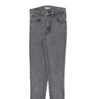 LEVI'S Womens Slim Grey Denim Jeans Cotton Blend W24 L30 Zip Comfort Fit