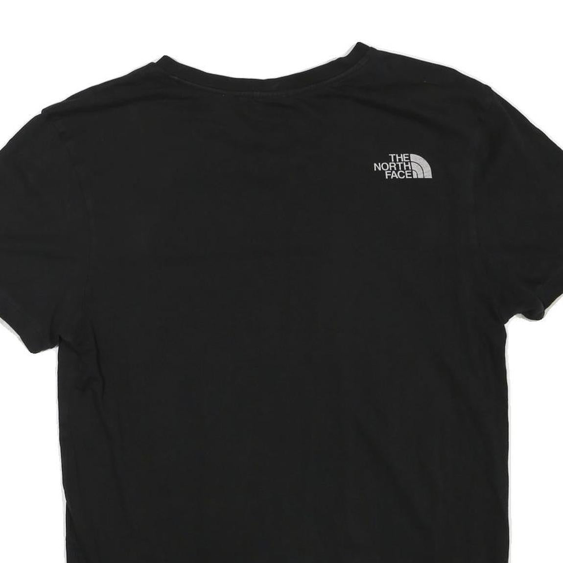 THE NORTH FACE Mens Black V Neck Short Sleeve T-Shirt S Cotton Blend Casual