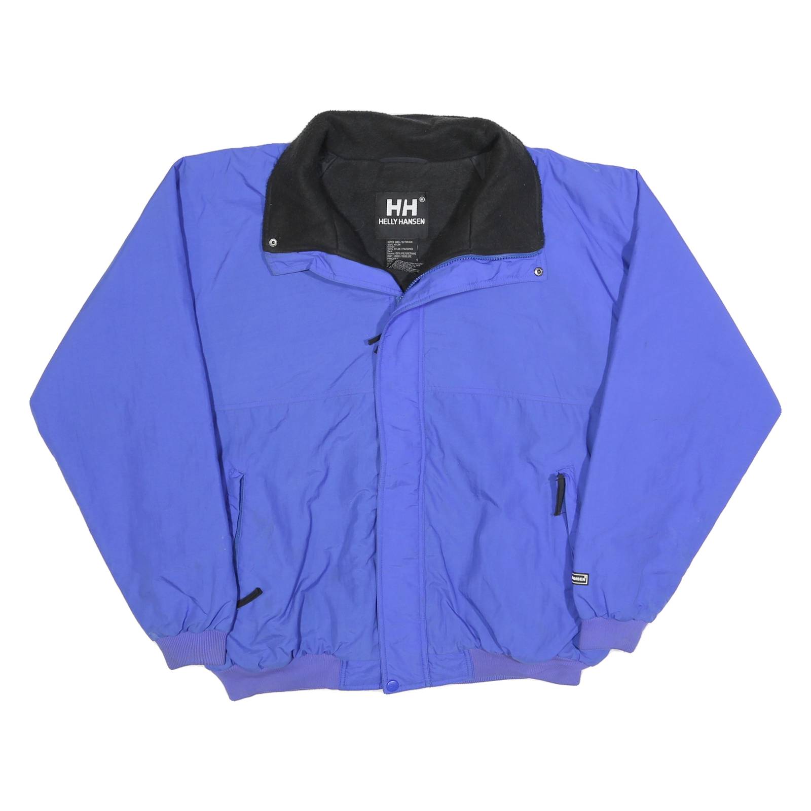 HELLY HANSEN Mens Blue Jacket L Polyester Zip Casual Outdoor Sport