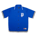 FSBN Button Up Mens T-Shirt Blue Collared M