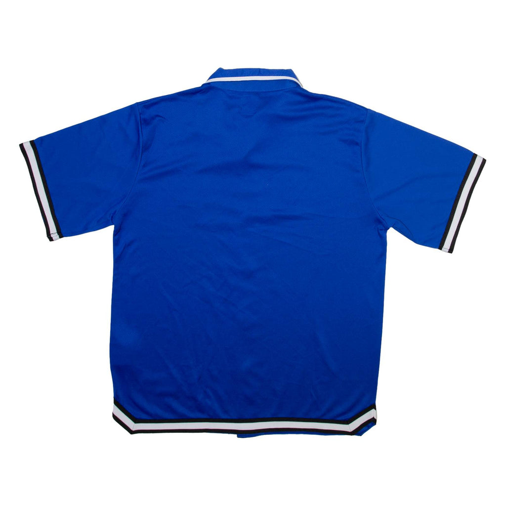 FSBN Button Up Mens T-Shirt Blue Collared M