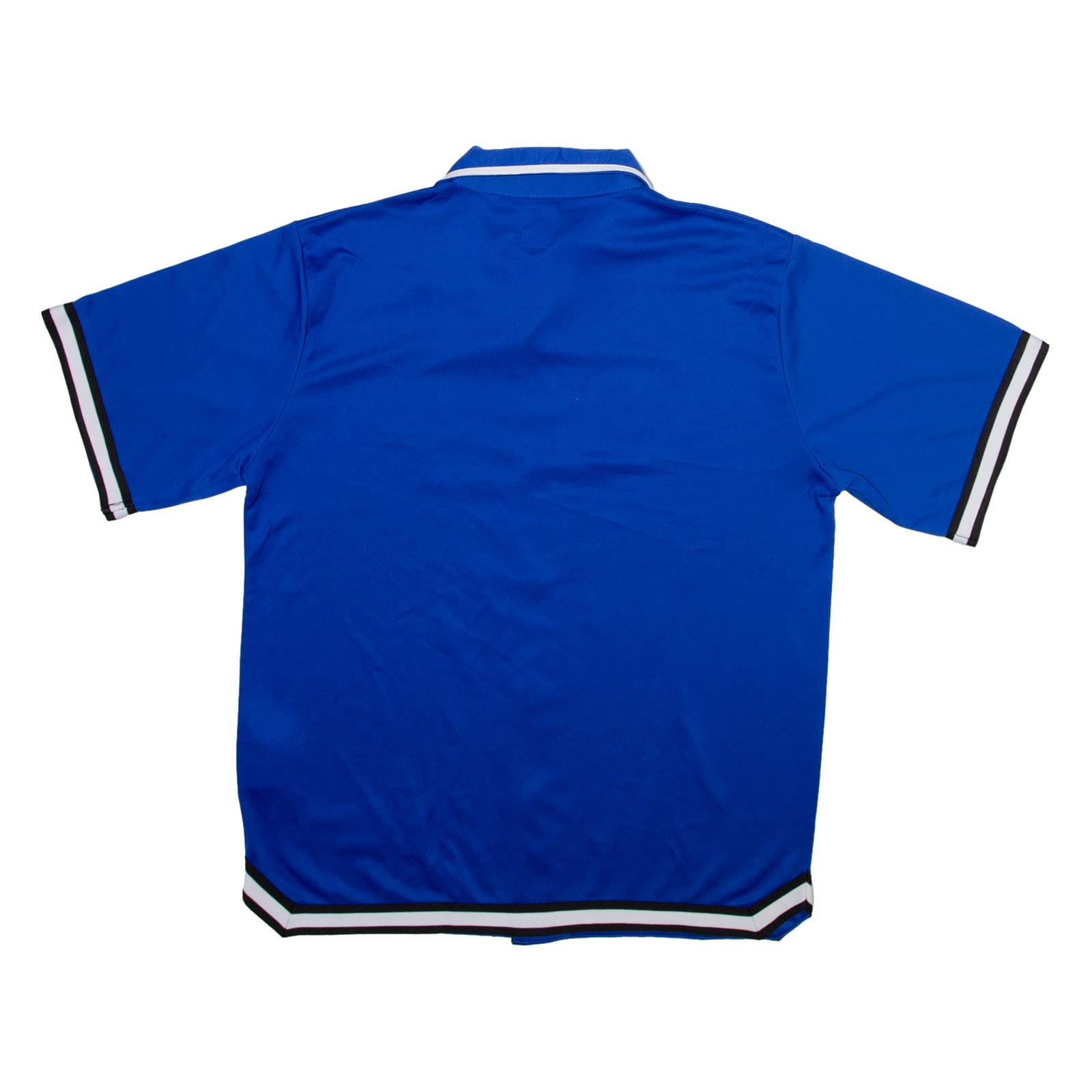FSBN Button Up Mens T-Shirt Blue Collared M