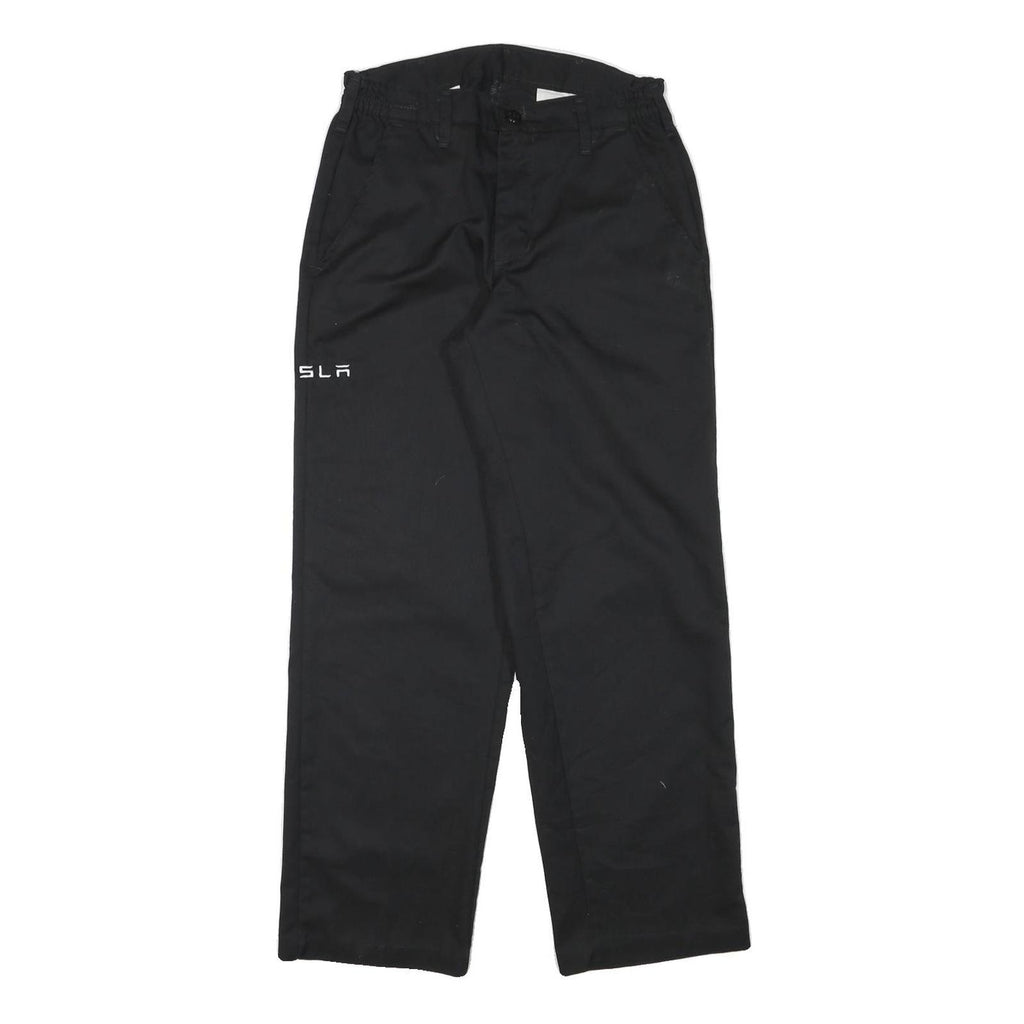 RED KAP Mens Black Cotton Blend Regular Straight Trousers W28 L30 Classic