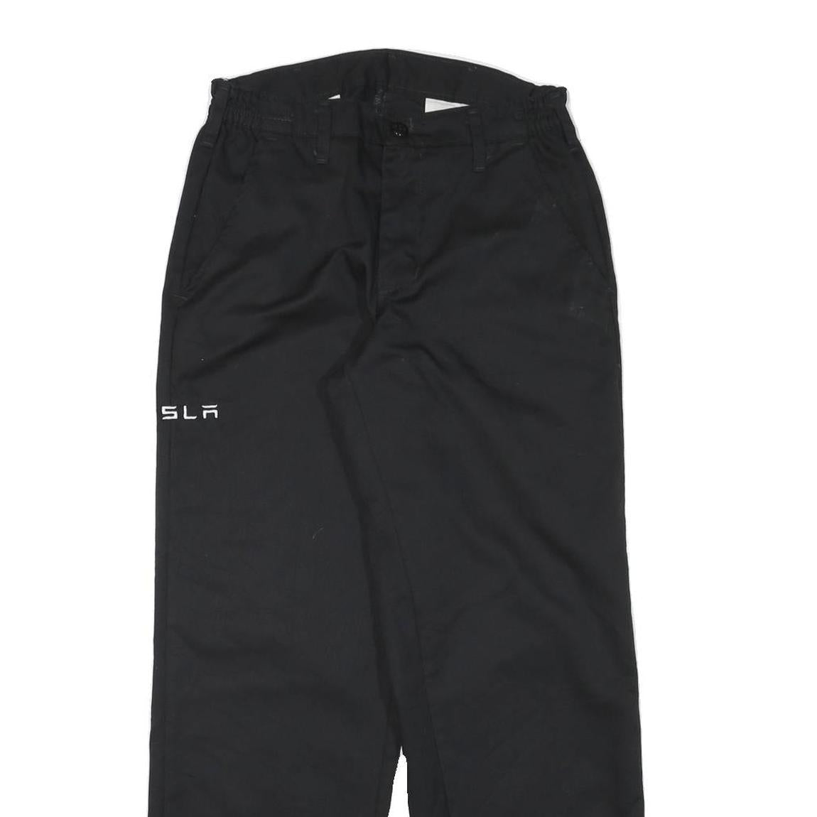 RED KAP Mens Black Cotton Blend Regular Straight Trousers W28 L30 Classic