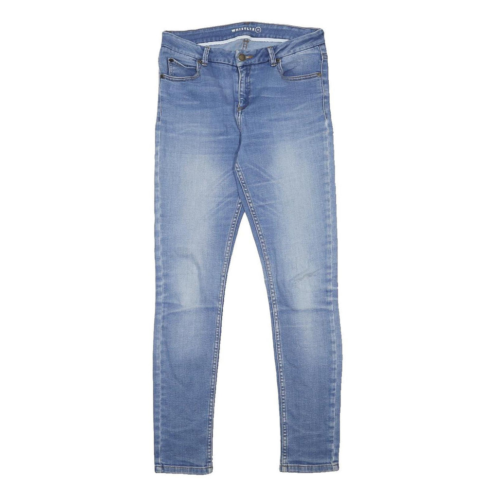 WHISTLES Womens Jeans Blue Slim Skinny Denim Light Wash W28 L28 Stylish Stretch