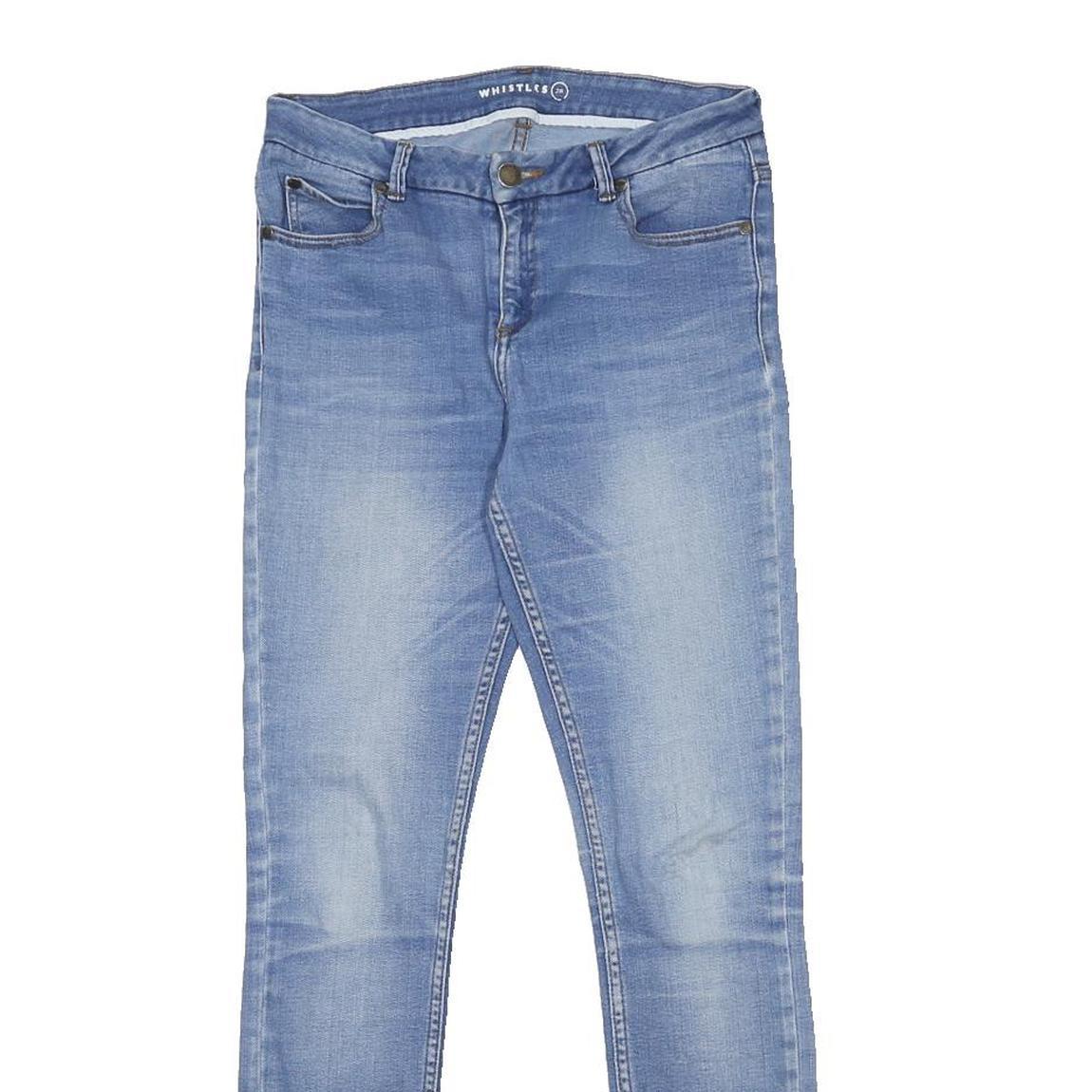 WHISTLES Womens Jeans Blue Slim Skinny Denim Light Wash W28 L28 Stylish Stretch