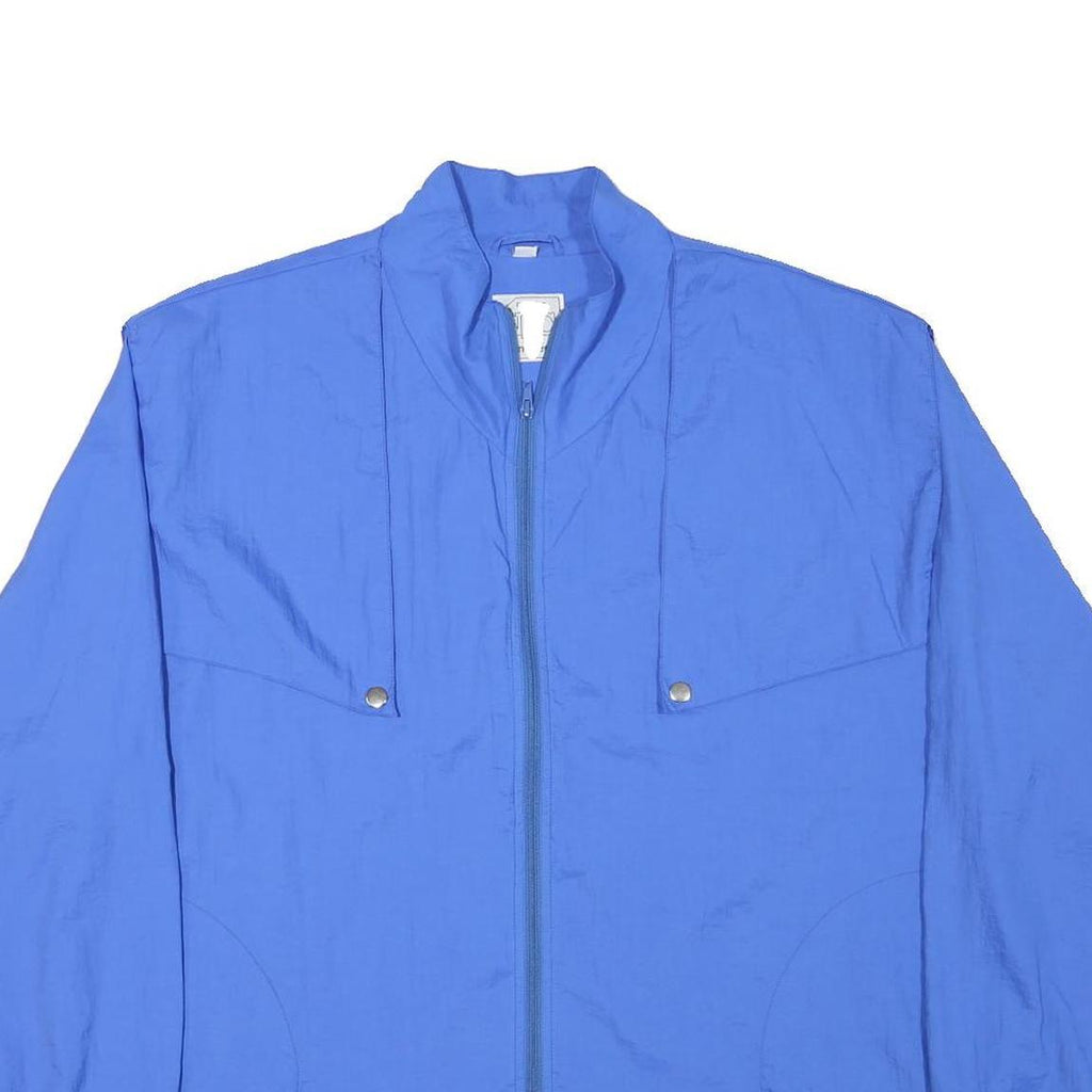 VVC Mens Blue Jacket M Polyester Blend Plain Zip Closure Lightweight