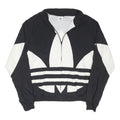 ADIDAS ORIGINALS Mens Black & White Track Jacket L Nylon Logo Zip Sportswear