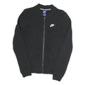 NIKE Mens Black Jacket S Cotton Blend Plain Zip Sportswear Casual Comfortable
