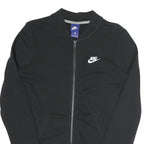 NIKE Mens Black Jacket S Cotton Blend Plain Zip Sportswear Casual Comfortable