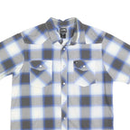 THE NORTH FACE Mens Blue & Grey Check Shirt S Cotton Blend Casual Outdoor