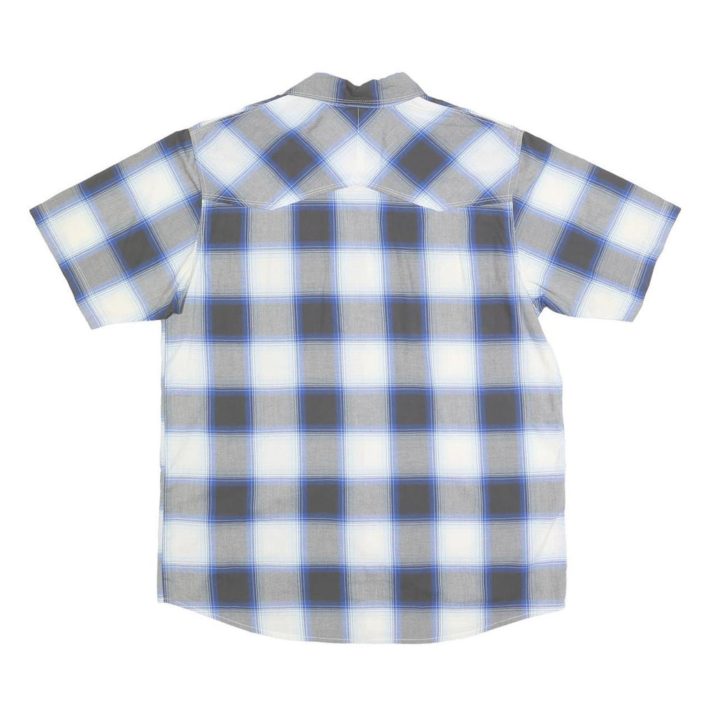 THE NORTH FACE Mens Blue & Grey Check Shirt S Cotton Blend Casual Outdoor