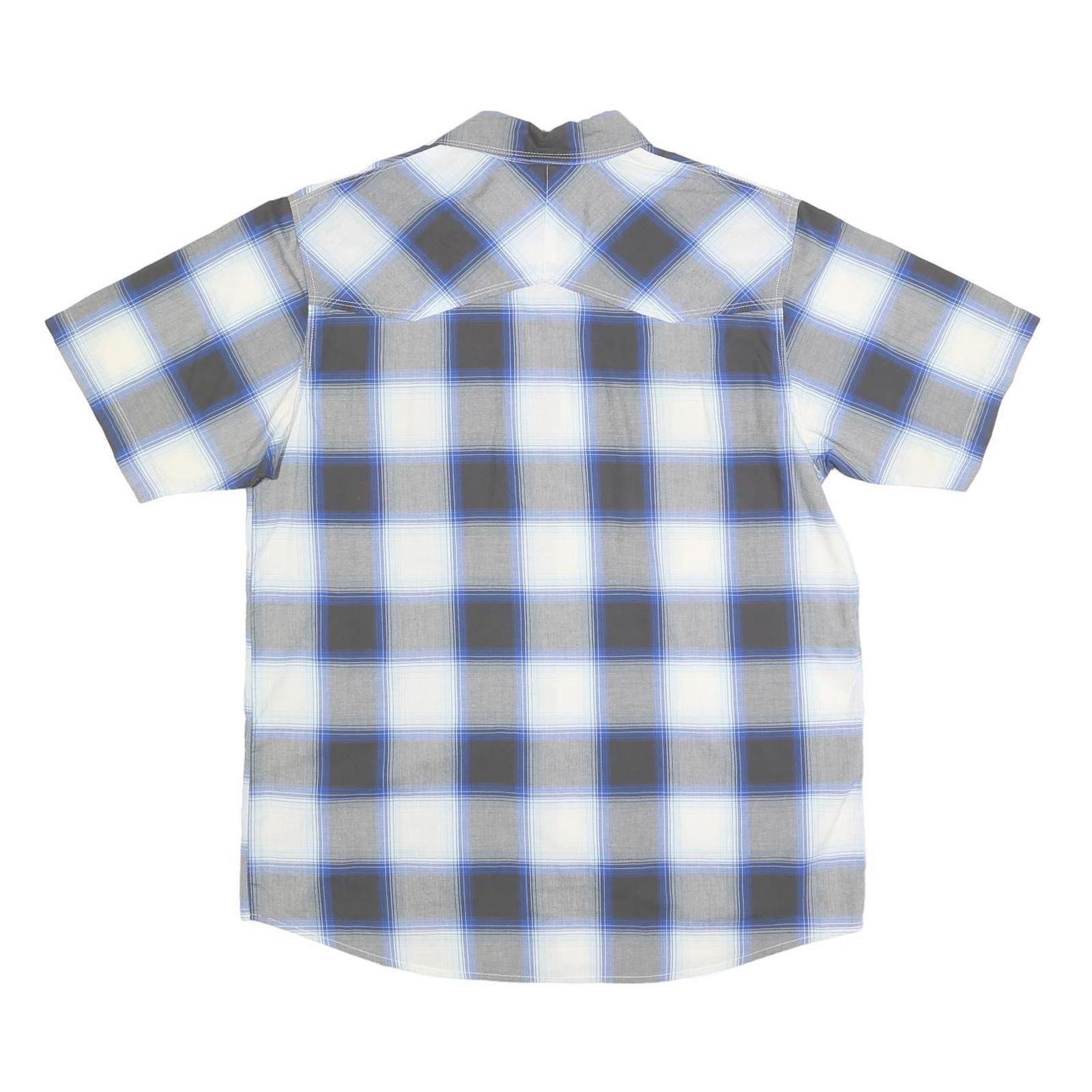 THE NORTH FACE Mens Blue & Grey Check Shirt S Cotton Blend Casual Outdoor