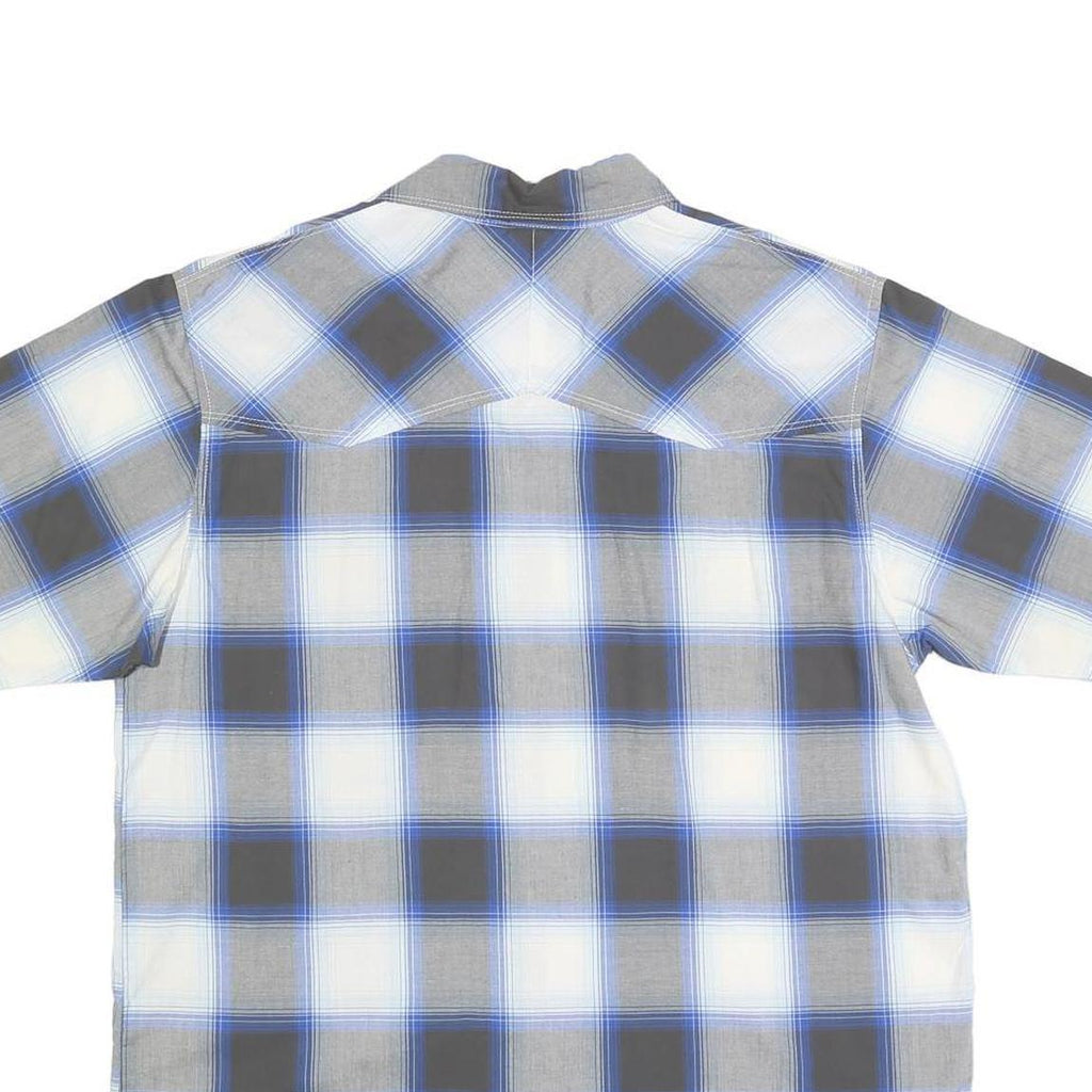 THE NORTH FACE Mens Blue & Grey Check Shirt S Cotton Blend Casual Outdoor