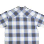 THE NORTH FACE Mens Blue & Grey Check Shirt S Cotton Blend Casual Outdoor