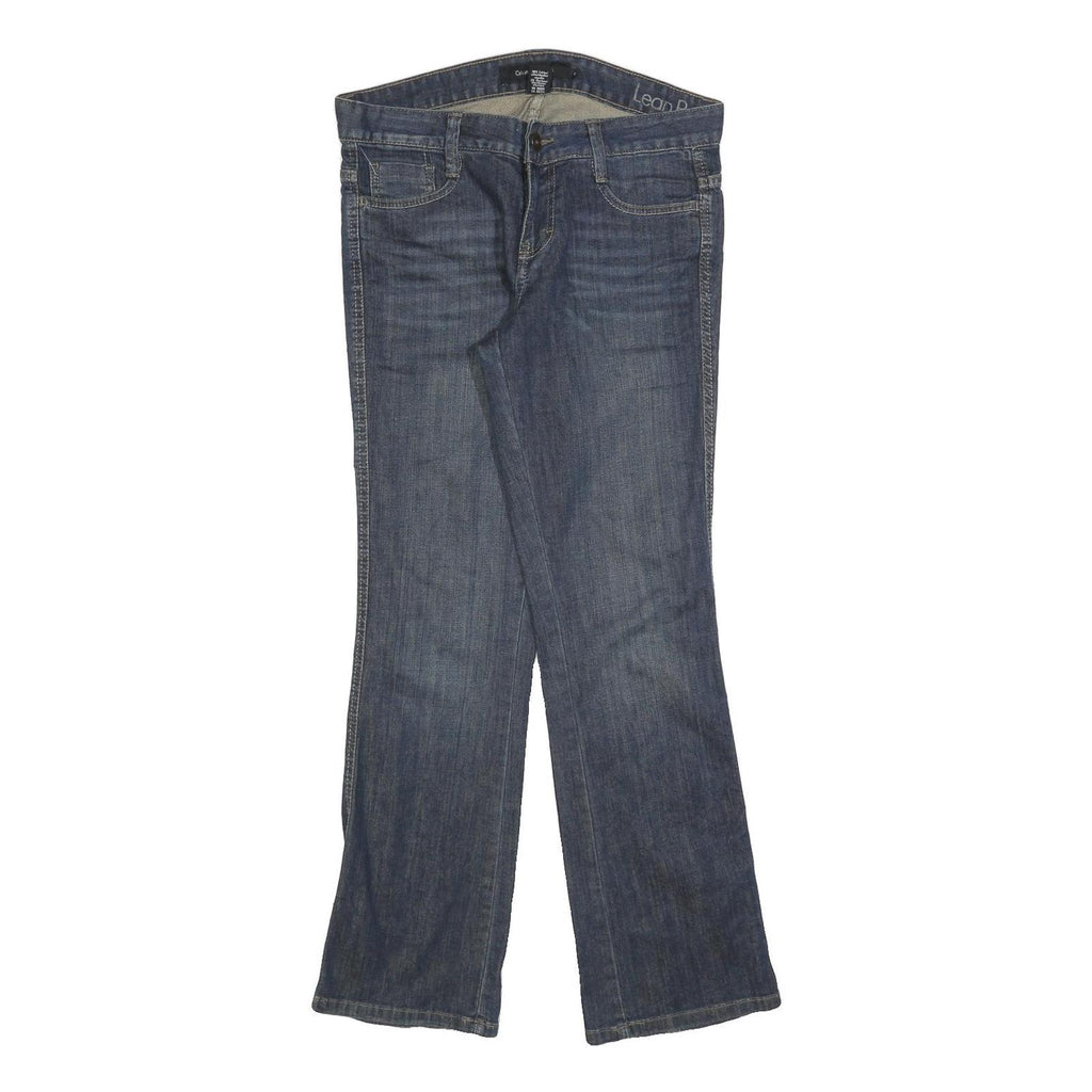 CALVIN KLEIN Womens Blue Regular Fit Straight Denim Jeans W32 L30 Classic Cotton
