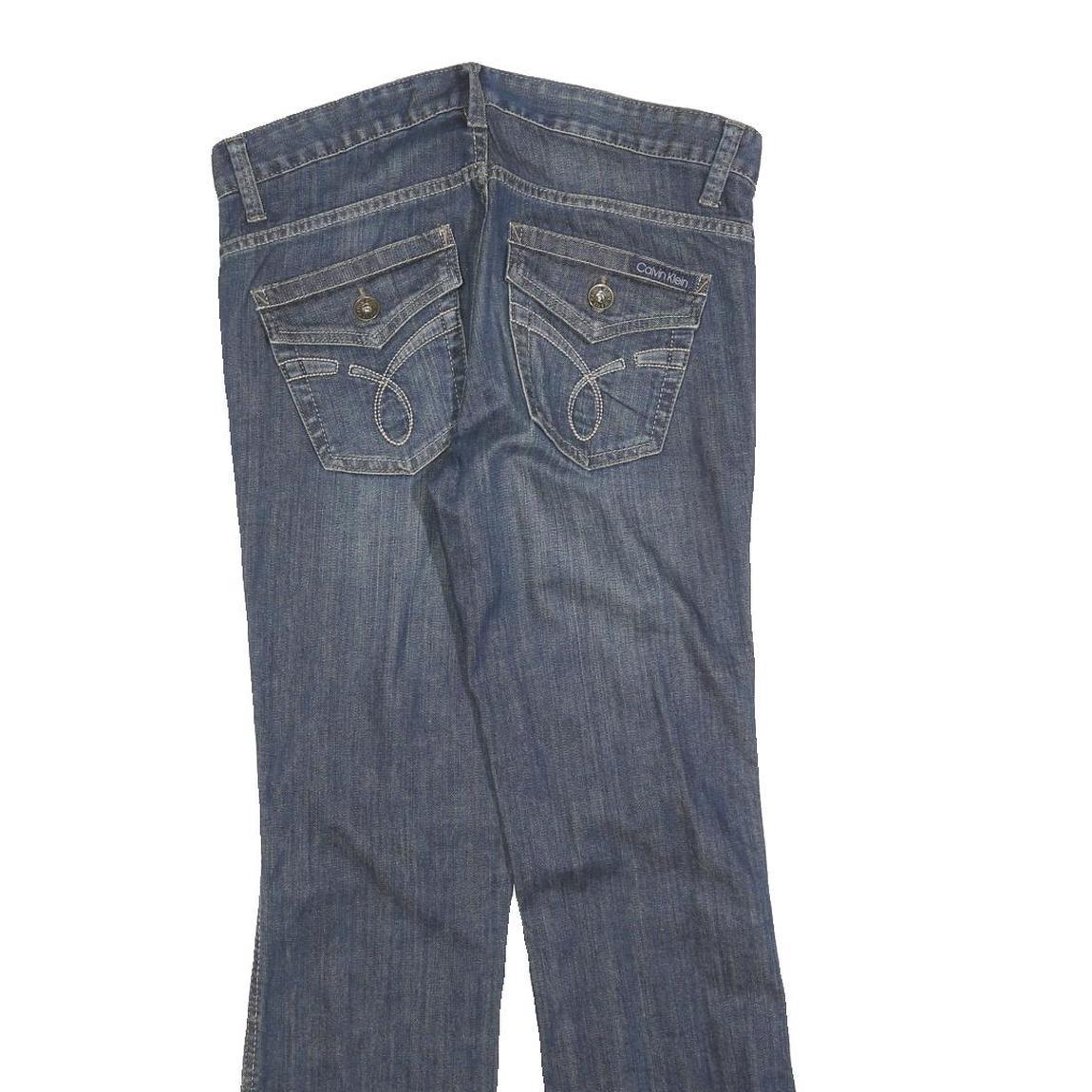 CALVIN KLEIN Womens Blue Regular Fit Straight Denim Jeans W32 L30 Classic Cotton