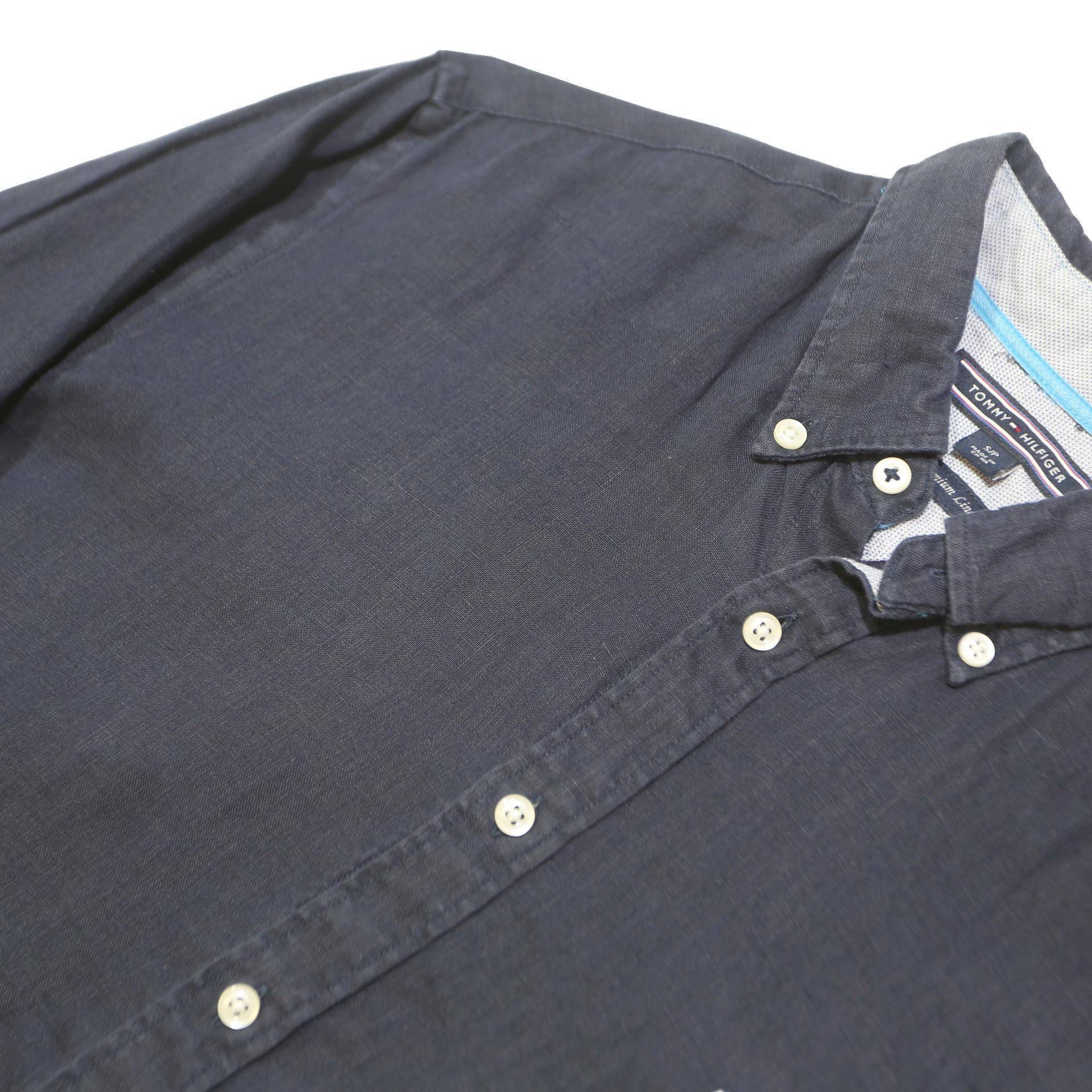 TOMMY HILFIGER Mens Blue Shirt S Cotton Button Down Long Sleeve Classic Fit