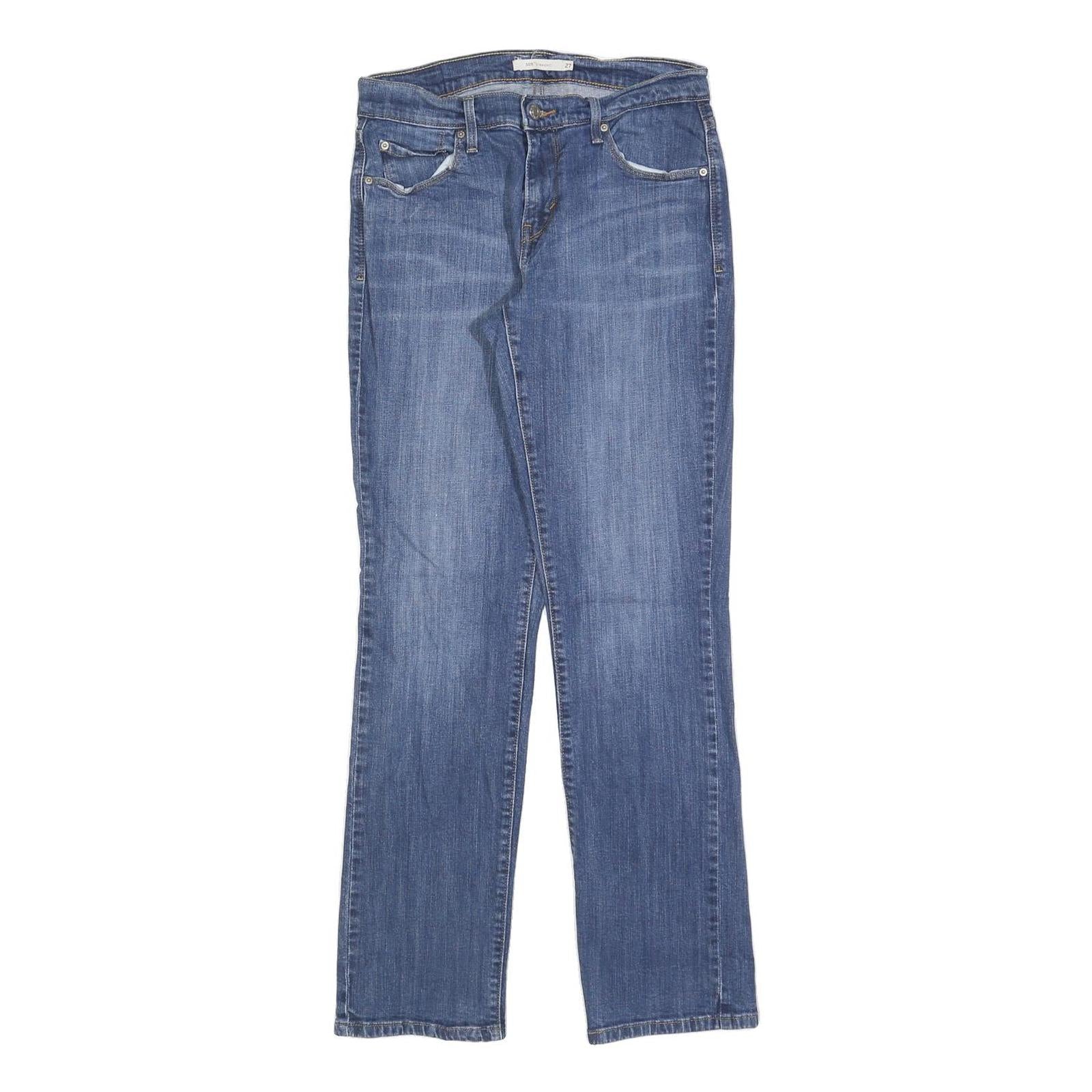 LEVI'S 505 Womens Jeans Blue Regular Straight Denim Medium W27 L32 Classic Fit