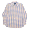 TOMMY HILFIGER Mens Blue & Brown Check Shirt XL Casual Button Down Cotton