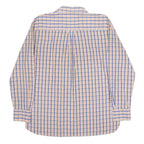 TOMMY HILFIGER Mens Blue & Brown Check Shirt XL Casual Button Down Cotton