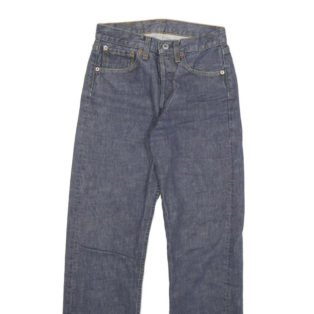 LEVI'S 501 Mens Jeans Blue Regular Straight Denim Medium W24 L28 Classic Button