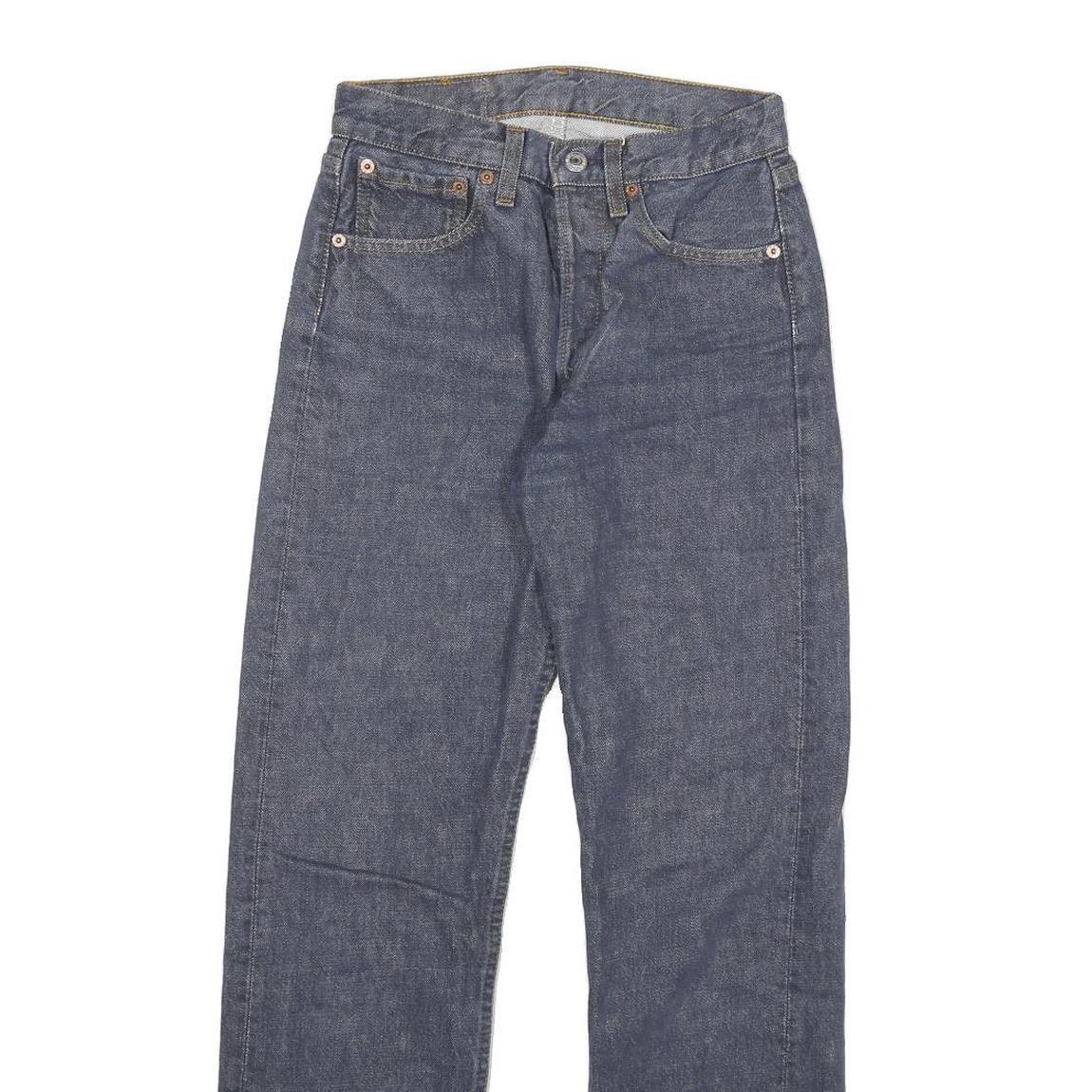 LEVI'S 501 Mens Jeans Blue Regular Straight Denim Medium W24 L28 Classic Button