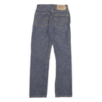 LEVI'S 501 Mens Jeans Blue Regular Straight Denim Medium W24 L28 Classic Button