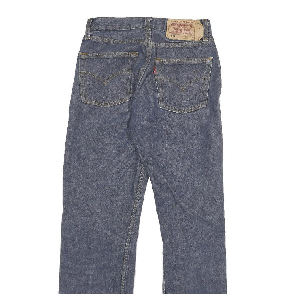 LEVI'S 501 Mens Jeans Blue Regular Straight Denim Medium W24 L28 Classic Button