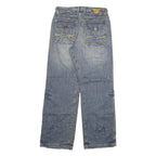 WESTERN SHANE Mens Regular Fit Blue Denim Cotton Blend Jeans W30 L31 Zip Pockets