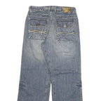 WESTERN SHANE Mens Regular Fit Blue Denim Cotton Blend Jeans W30 L31 Zip Pockets