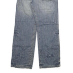 WESTERN SHANE Mens Regular Fit Blue Denim Cotton Blend Jeans W30 L31 Zip Pockets