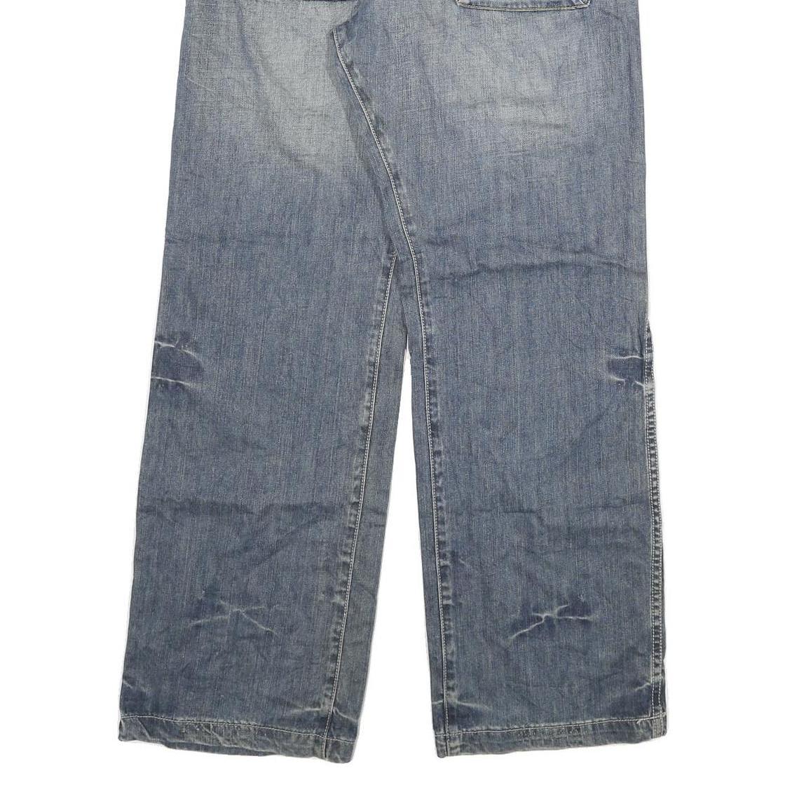 WESTERN SHANE Mens Regular Fit Blue Denim Cotton Blend Jeans W30 L31 Zip Pockets