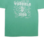 HANES Mens Green Vessels 1990 Graphic T-Shirt L Short Sleeve Crew Neck Vintage